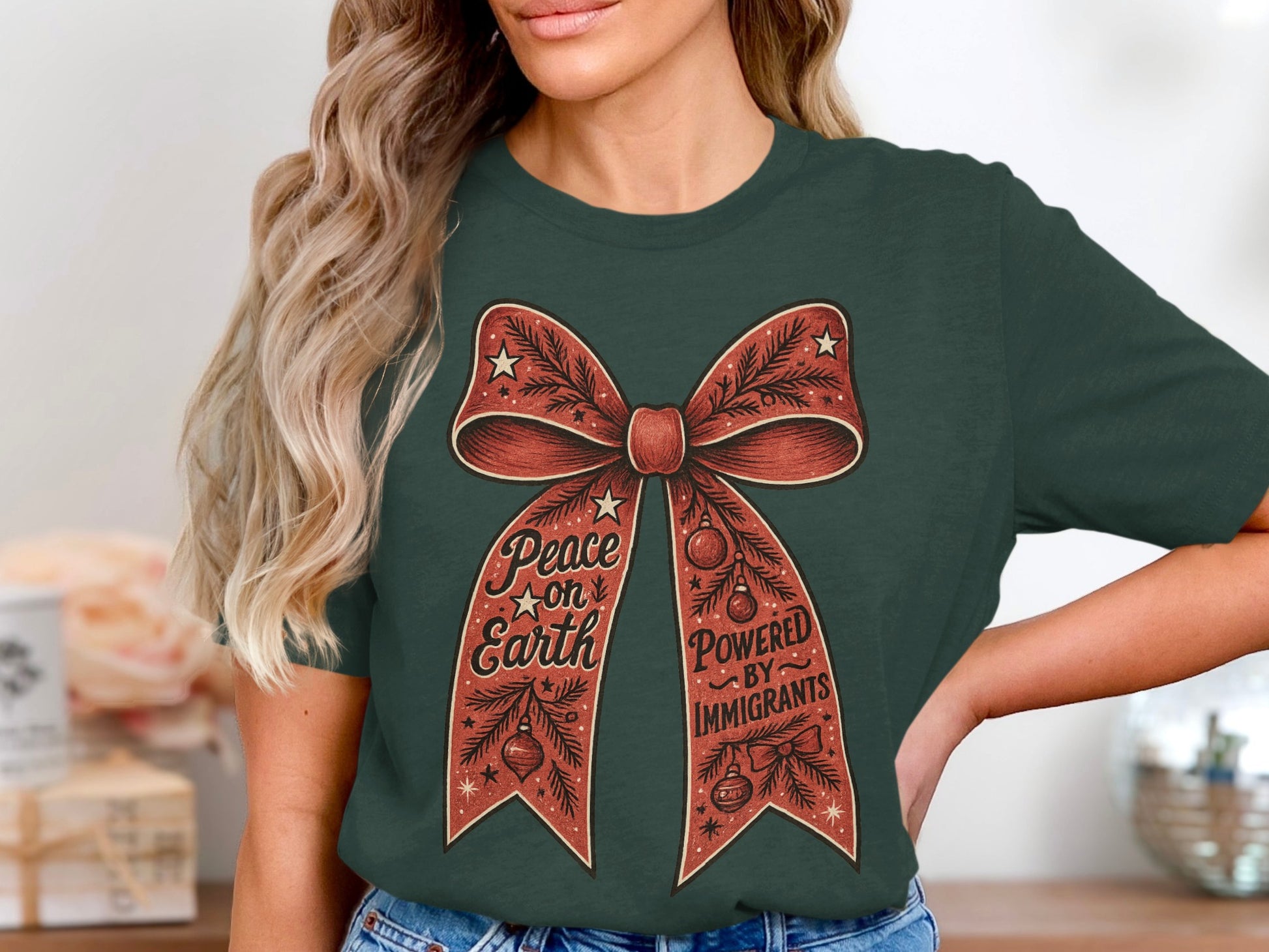 Peace on Earth Powered by Immigrants shirt