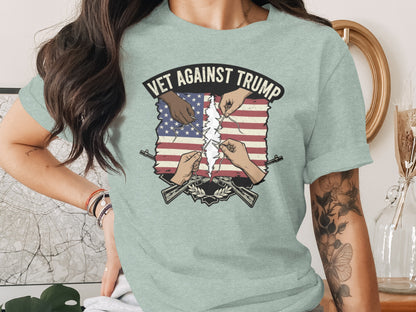 Vet Against Trump Graphic Printed Shirt product