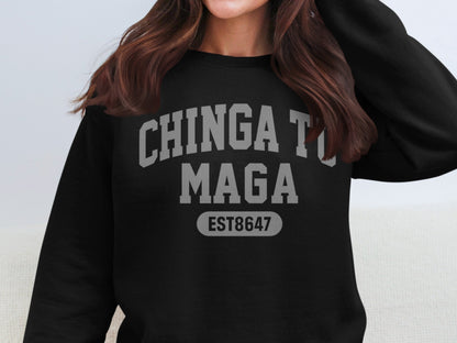 Chinga Tu Maga EST8647 Lettering Sweatshirt Product