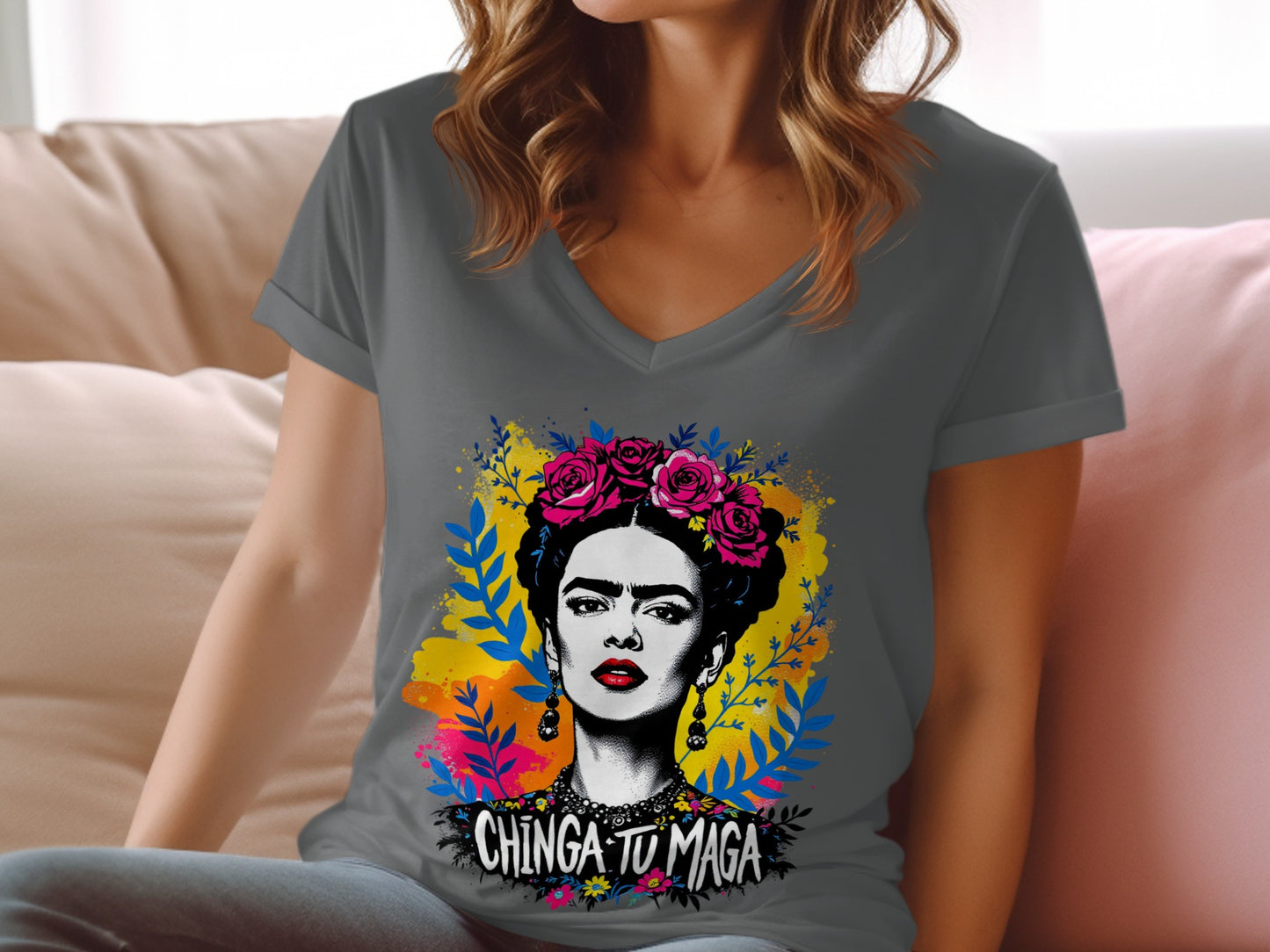 Vibrant Chinga Tu Maga Graphic Tee Statement