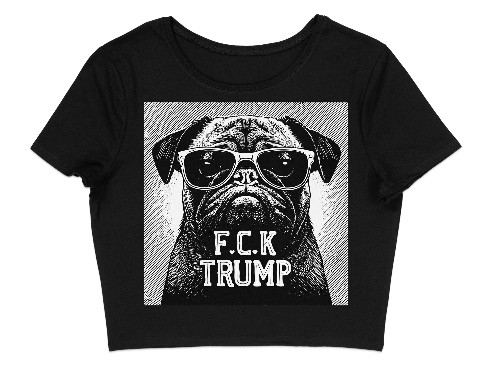 F.C.K Trump Sunglasses Dog Black Crop Top product