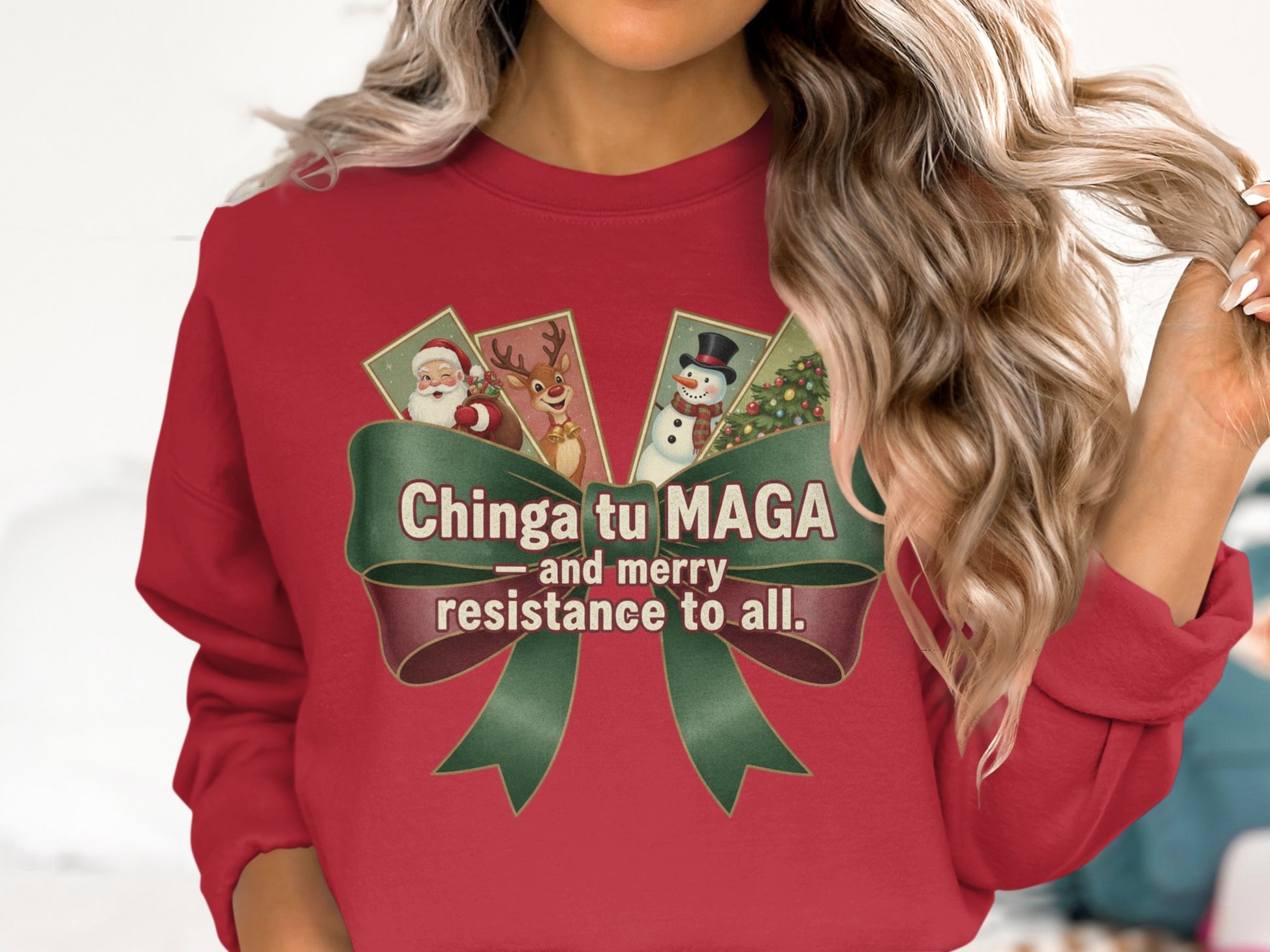 Merry Resistance Chinga tu MAGA Sweatshirt