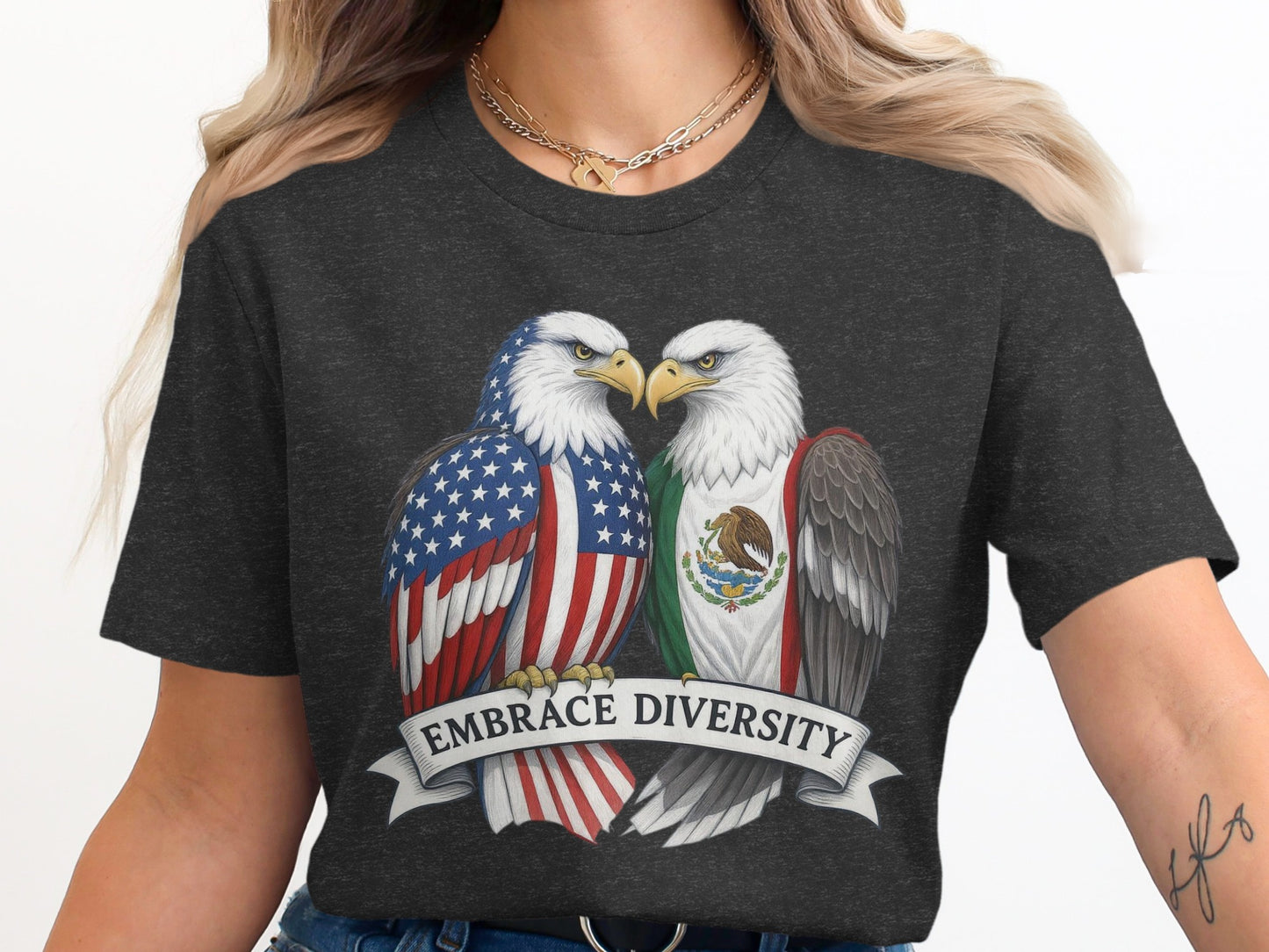 Embrace Diversity Eagle Print Graphic Tee product
