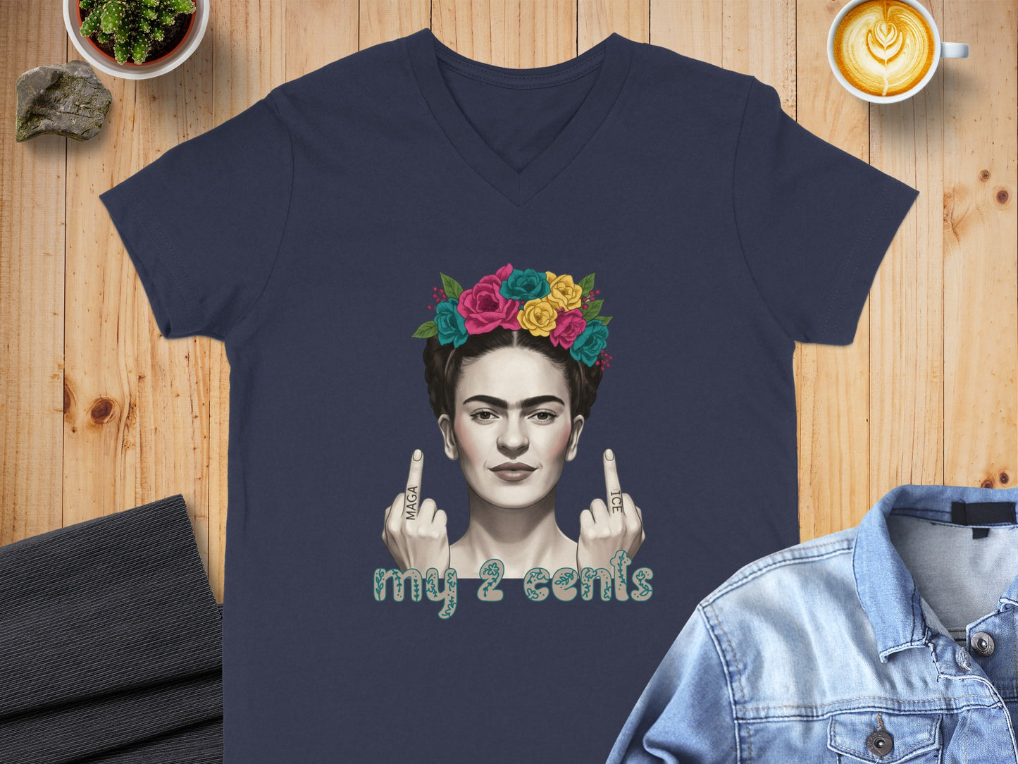 Floral Crown my 2 cents Artistic Graphic Tee