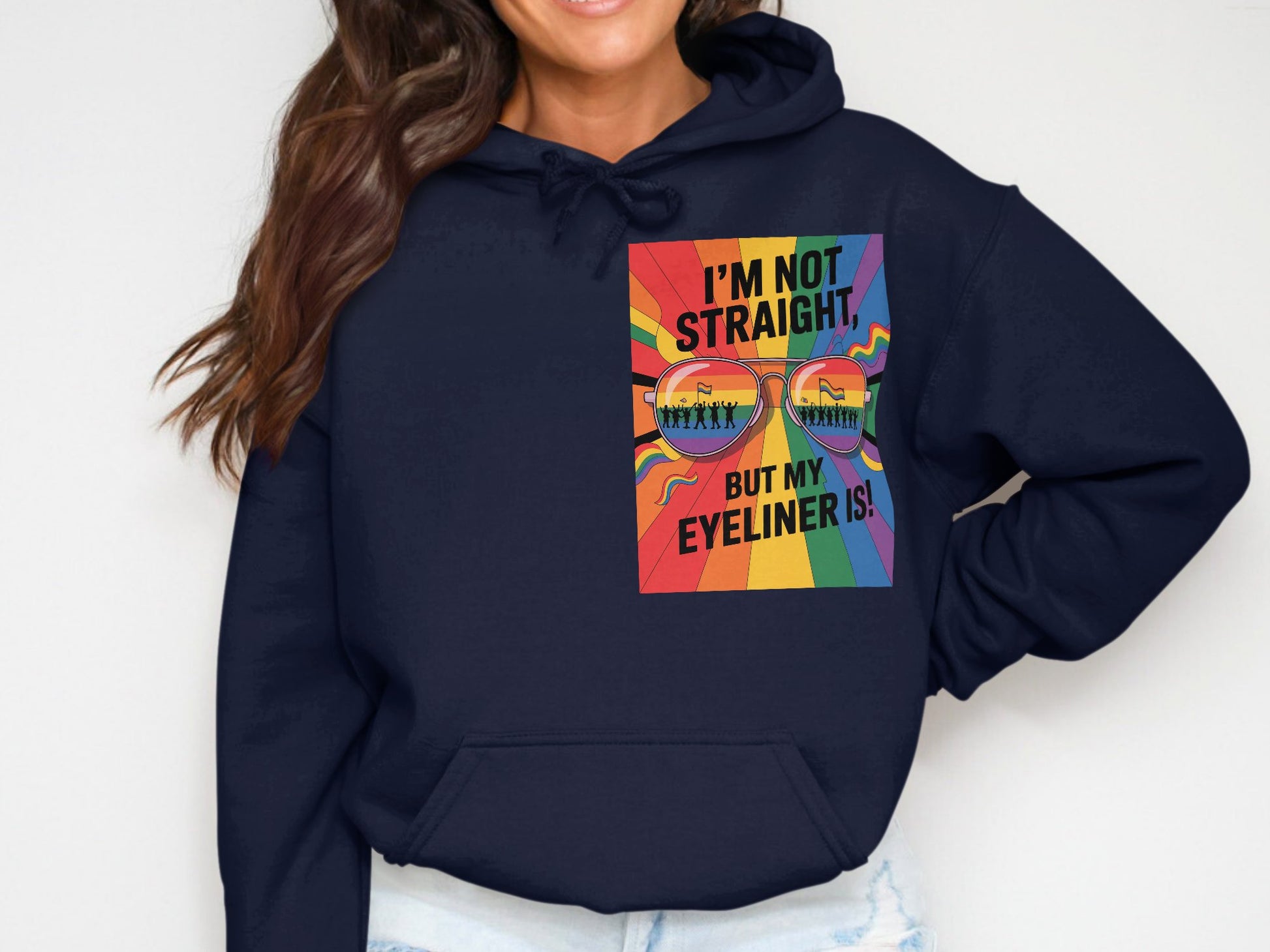 I'm Not Straight But My Eyeliner Is Hoodie product