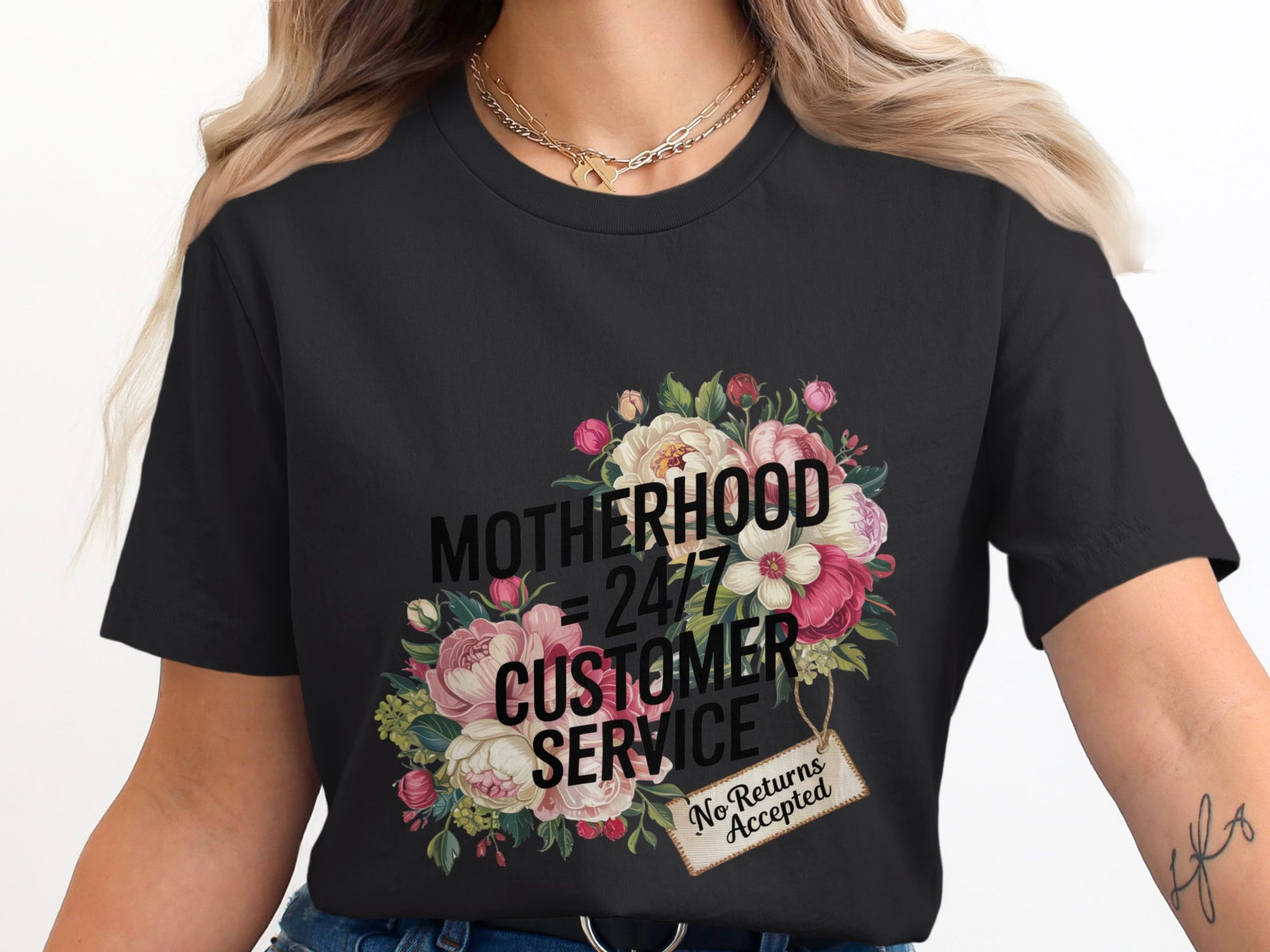 Motherhood 24/7 Customer Service No Returns T-shirt product type