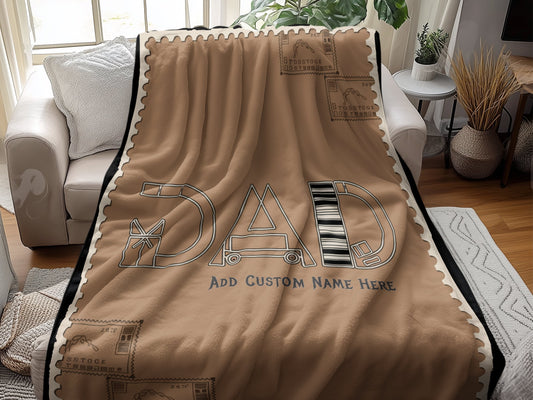 Cozy Personalized Dad Blanket Custom Throw product