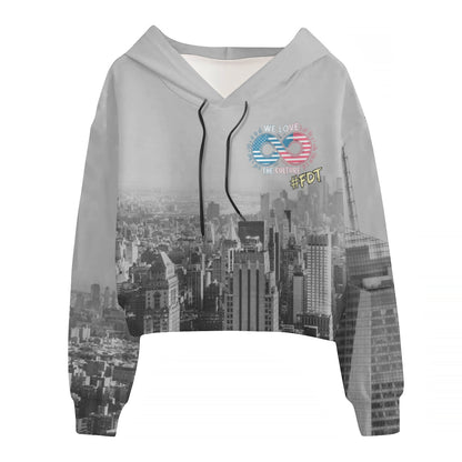 AOP Women's Cropped Hoodie