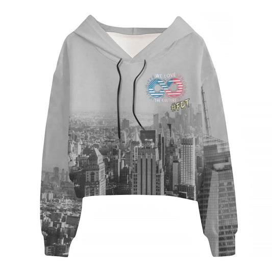 AOP Women's Cropped Hoodie