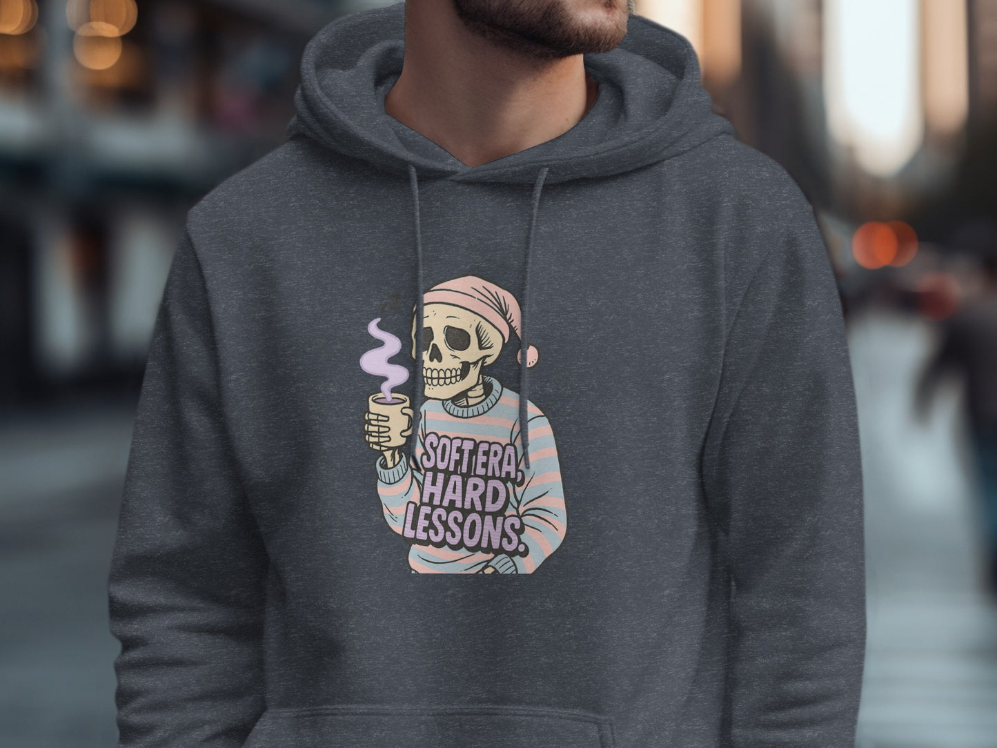Soft Era Hard Lessons Skeleton Hoodie product