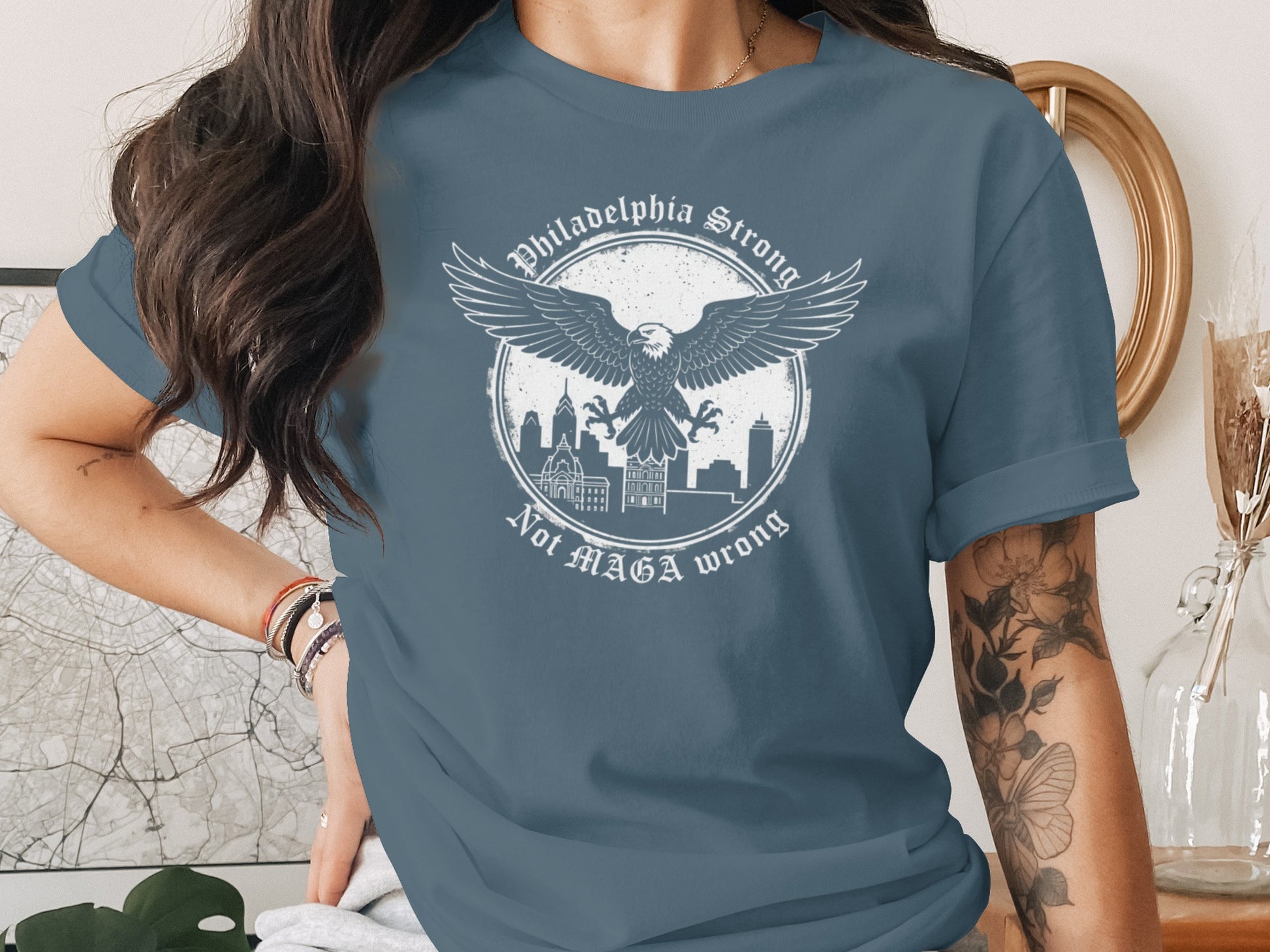 Philadelphia Strong Not MAGA Wrong Graphic Tee