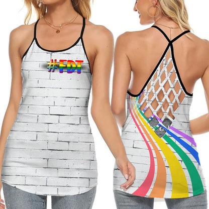 Pro-Gay Rights T-Shirt – Stand Proud with Love and Equality Criss Cross Tank Top