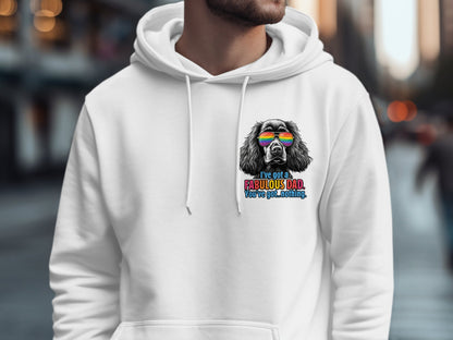 Fabulous Dad Dog with Sunglass White Hoodie product