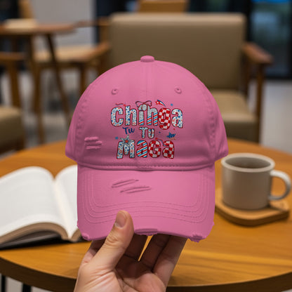 Chinga Tu Maga Distressed Style Hat product