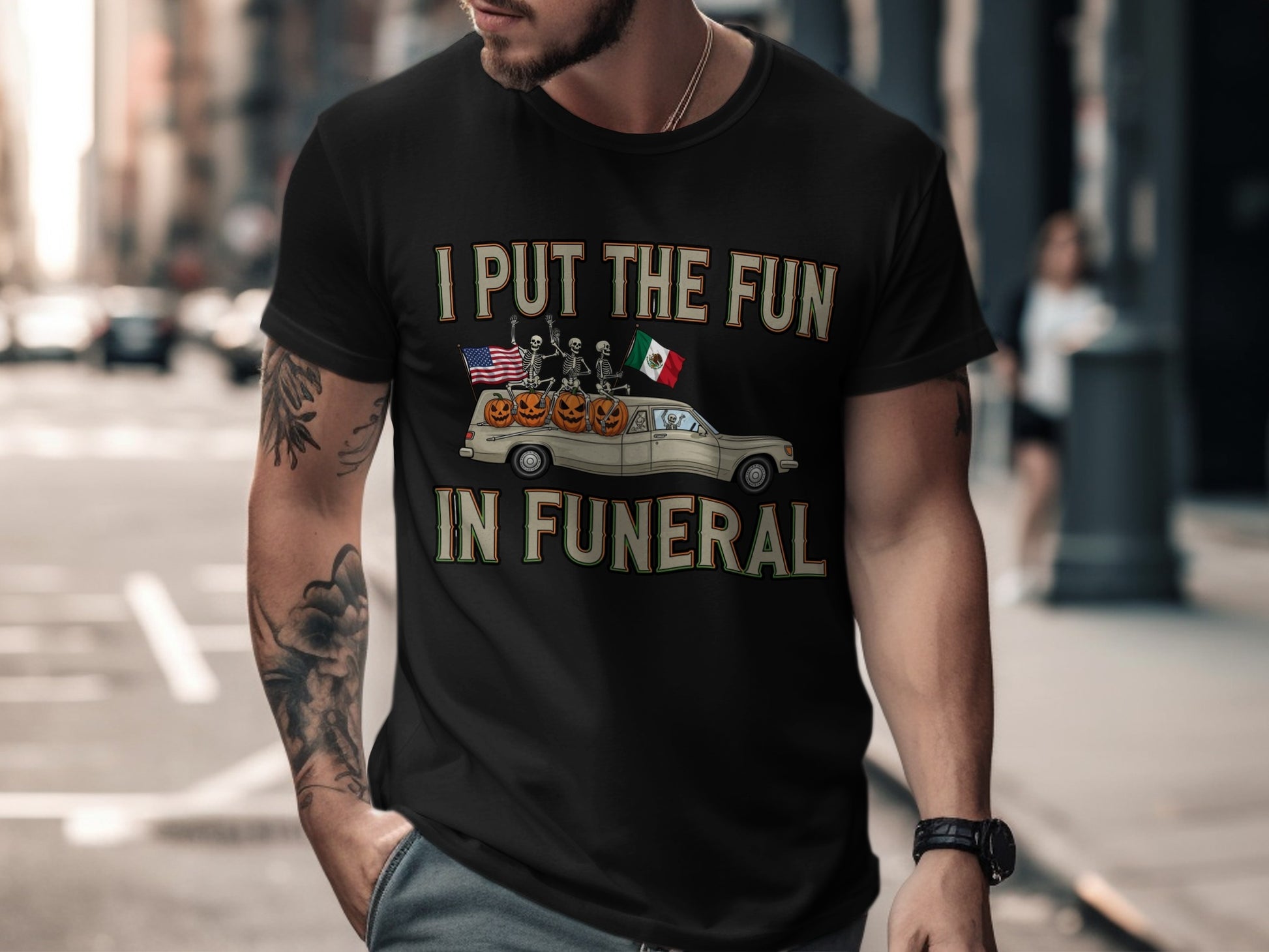 I Put The Fun In Funeral Graphic Tee product type