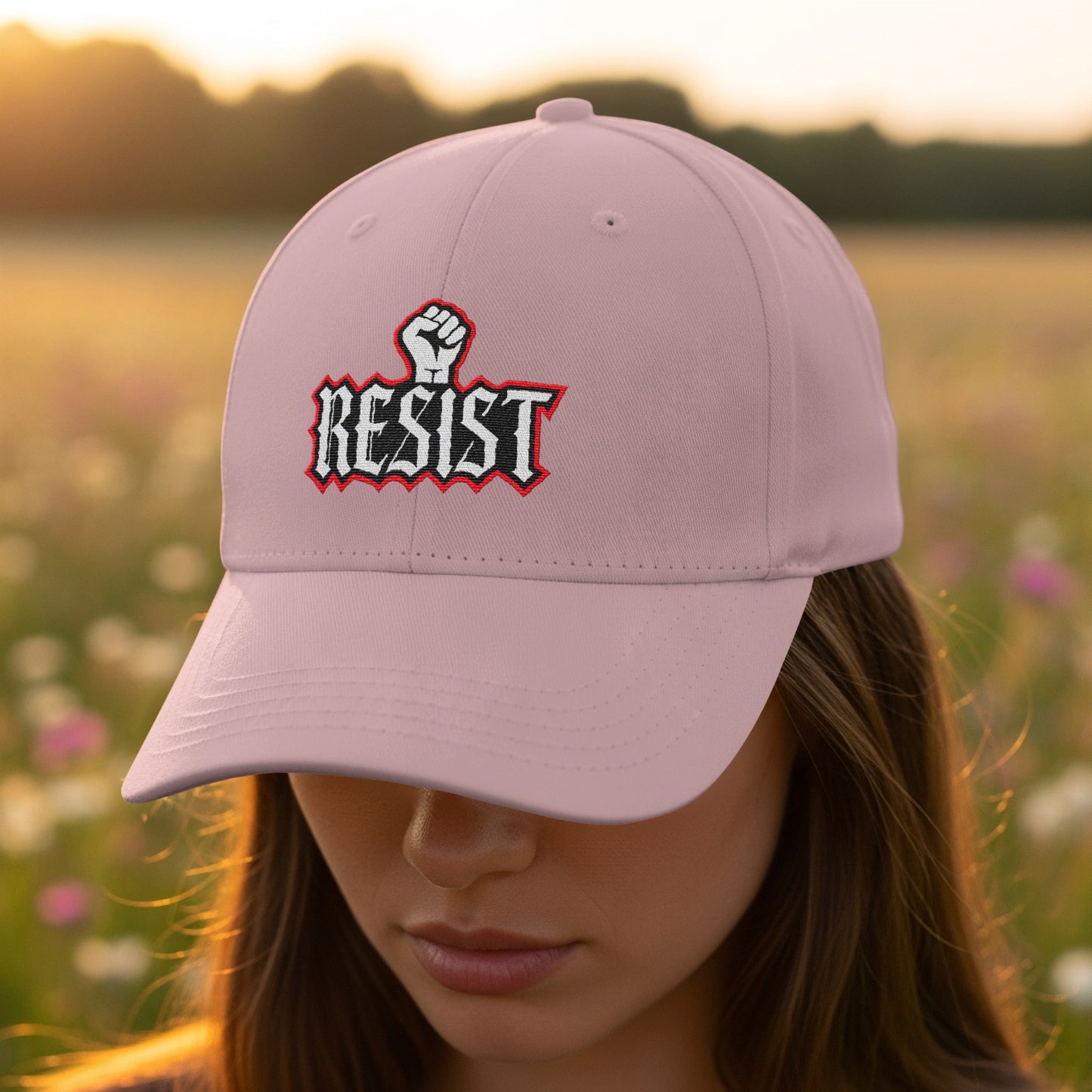 Resist Pink Adjustable Baseball Cap product