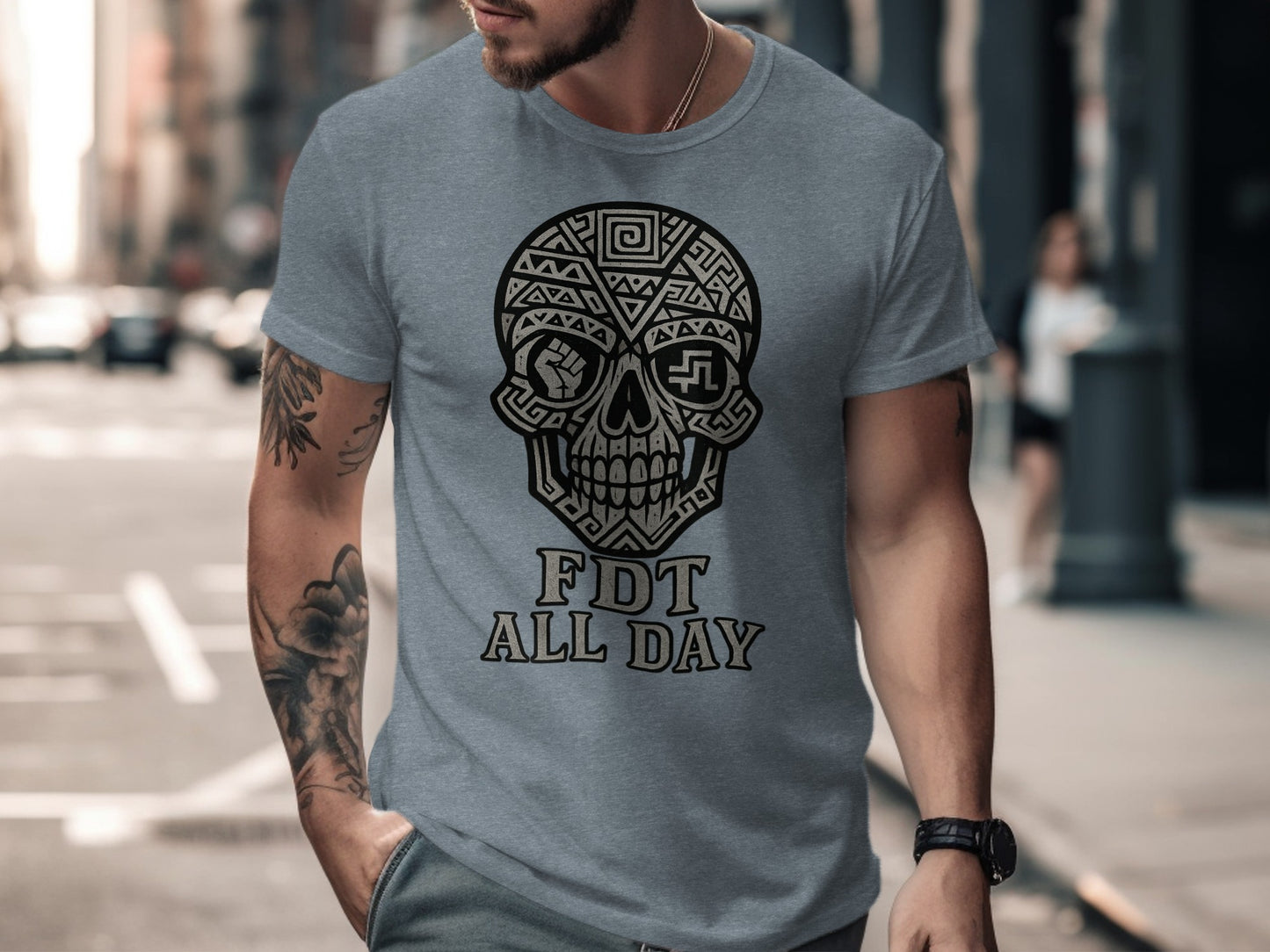Skull Graphic FDT All Day T-Shirt Fashion Product