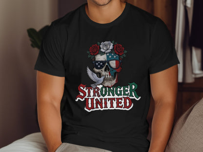 Stronger United Skull with Roses Graphic T-shirt product type