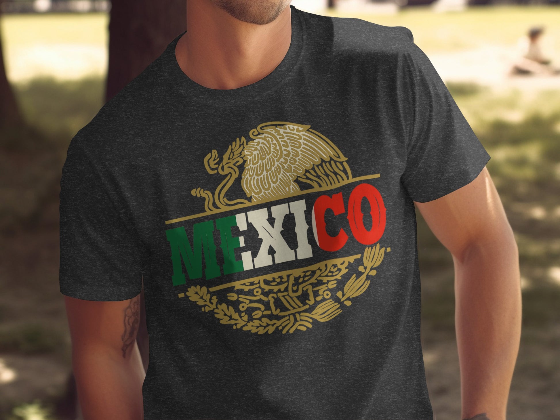 Mexican Eagle and Flag Design T-shirt product