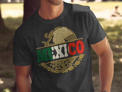 Mexican Eagle and Flag Design T-shirt product