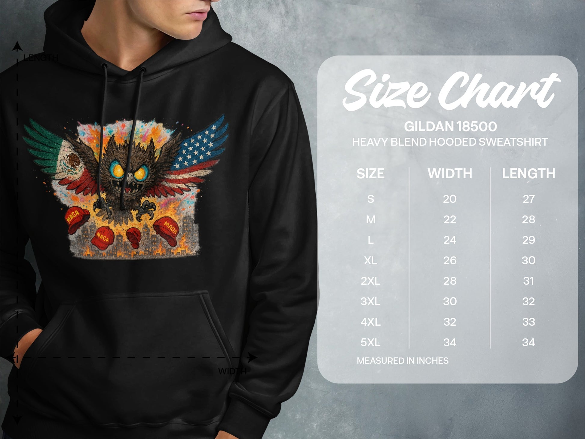 Vibrant American Eagle with Flag Men's Sweatshirt product