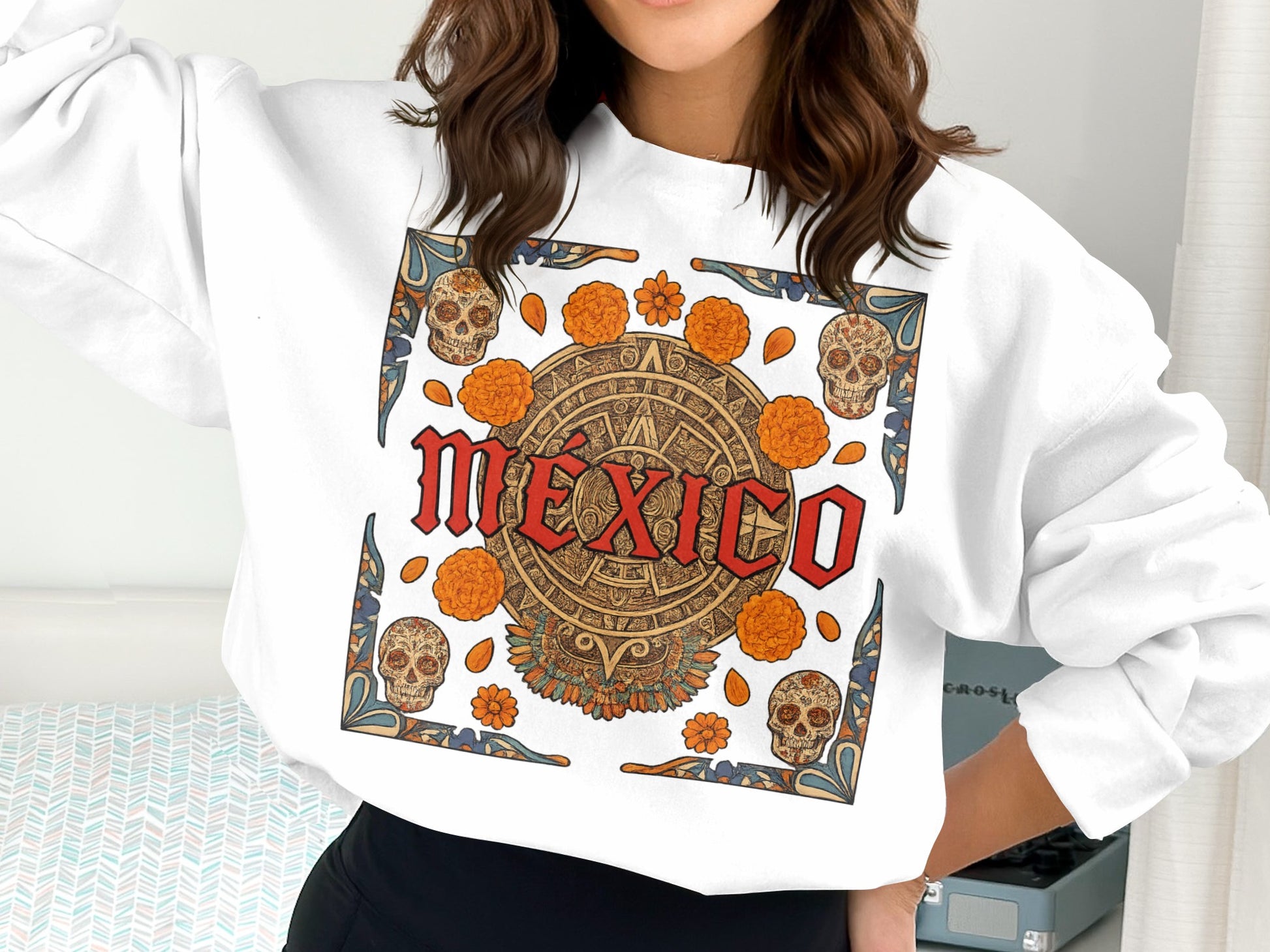 Vibrant Mexico Graphic Sweatshirt with Unique Design