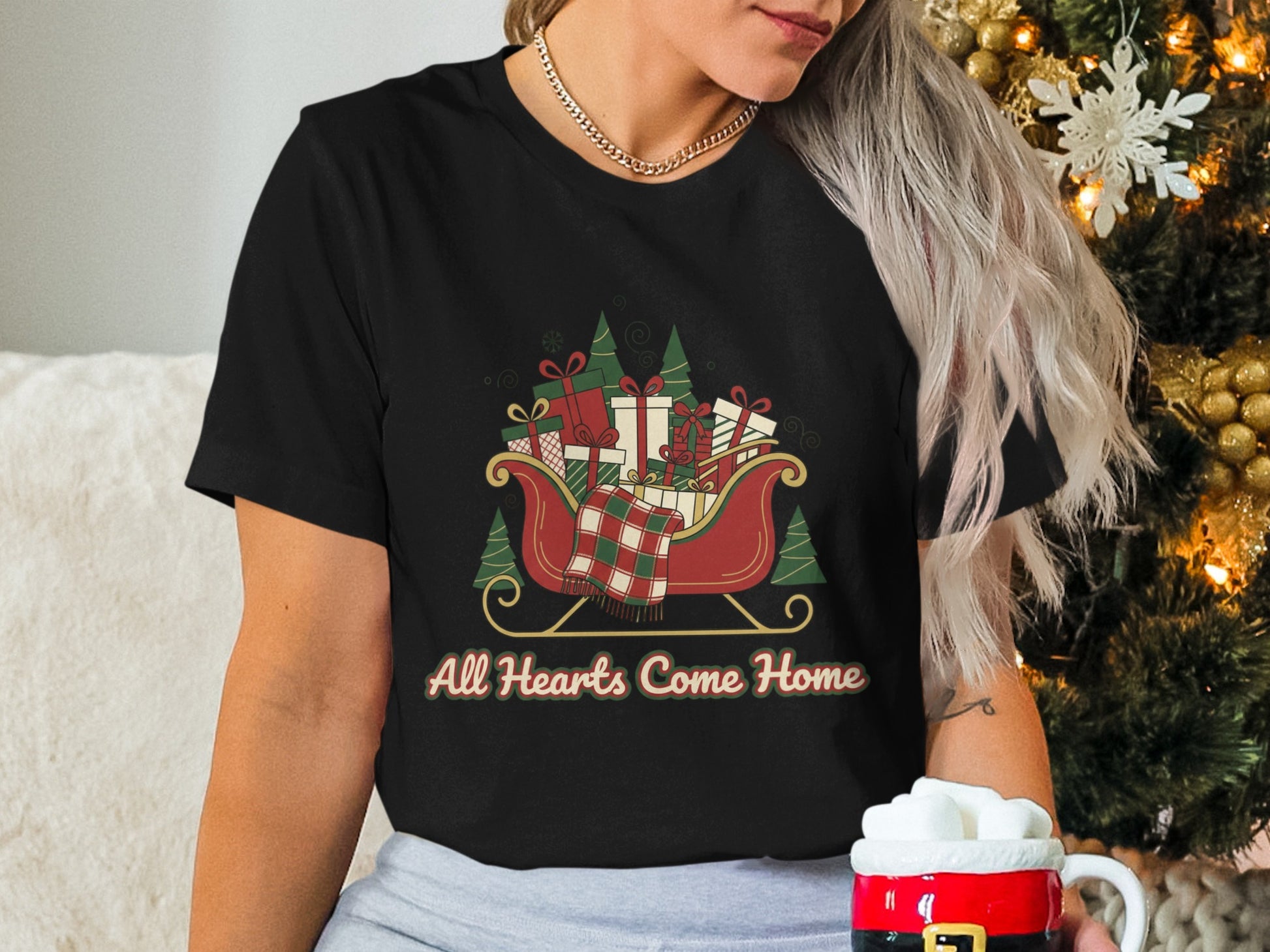 All Hearts Come Home Christmas T-shirt