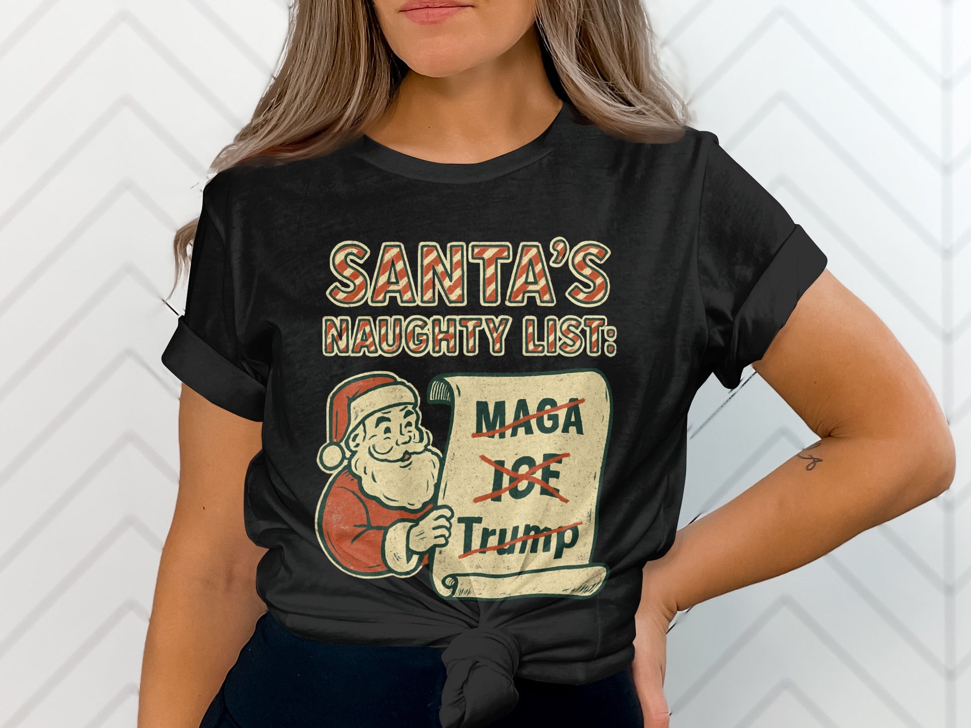 Santa's Naughty List Joe Trump T-Shirt