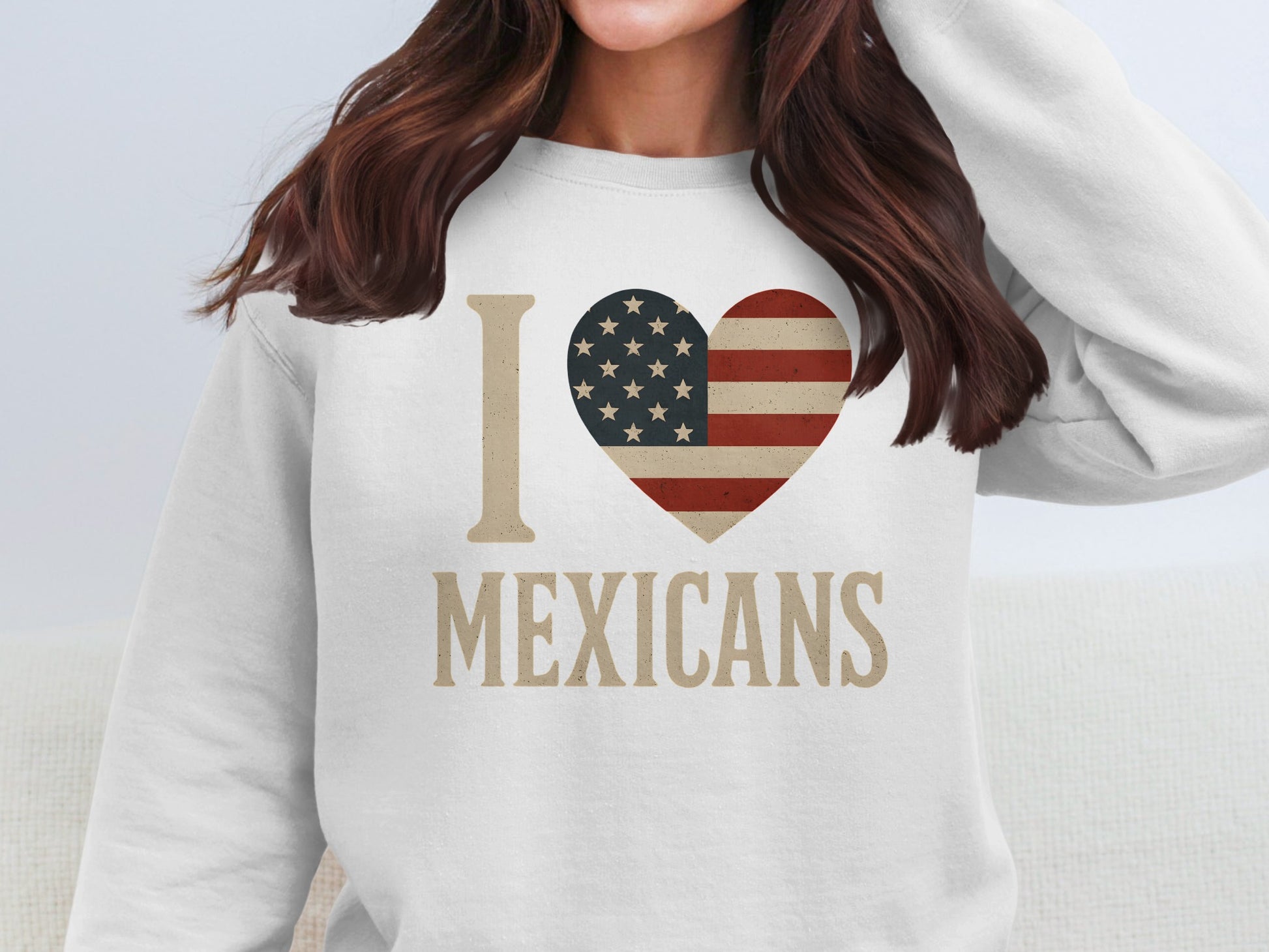 I Love USA Heart Mexicans Long Sleeve Shirt product type