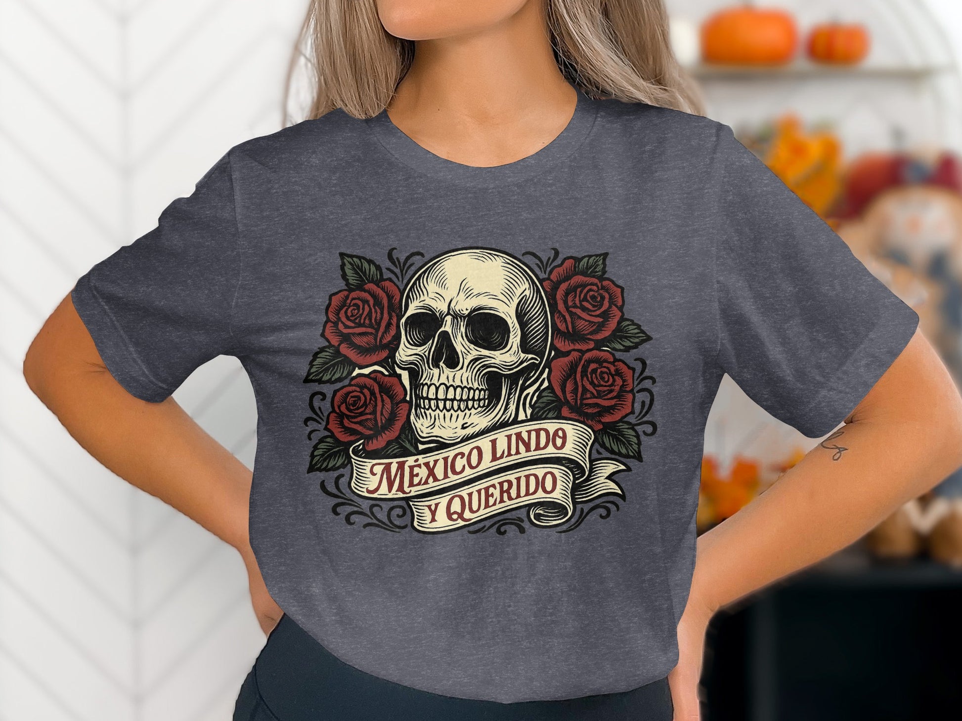 Mexico Lindo Y Querido Skull Graphic T-Shirt product