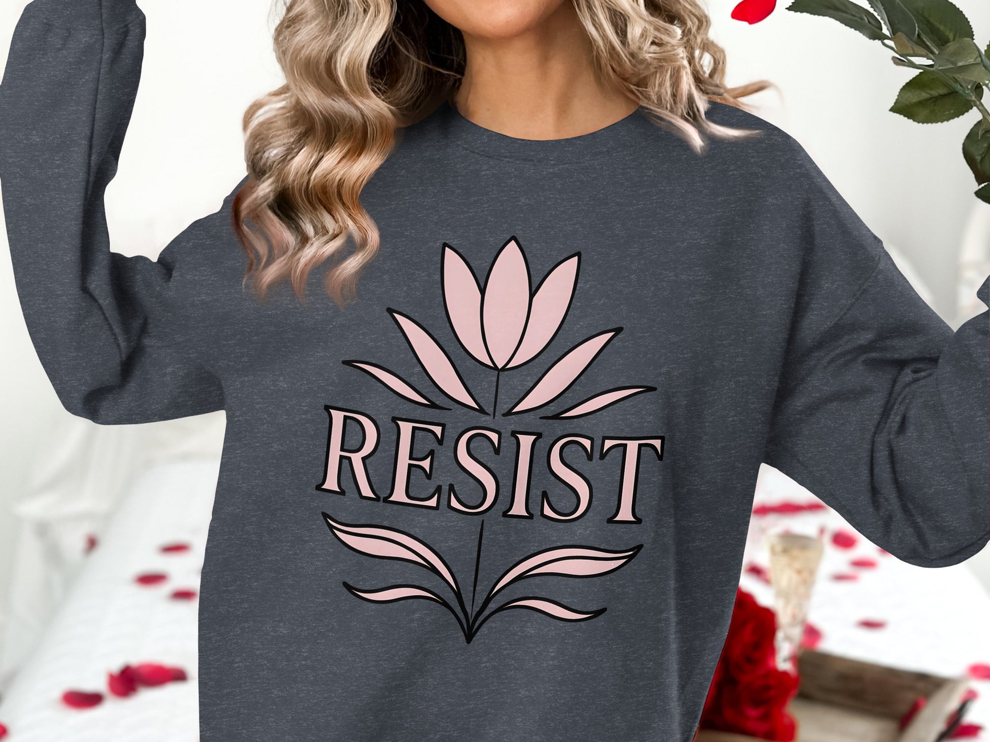 Resist Graphic Printed Long Sleeve Shirt Product
