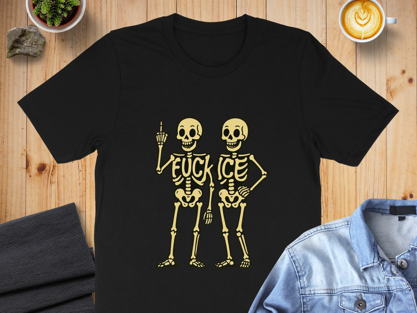Skeletons Fuck Ice Statement T Shirt product