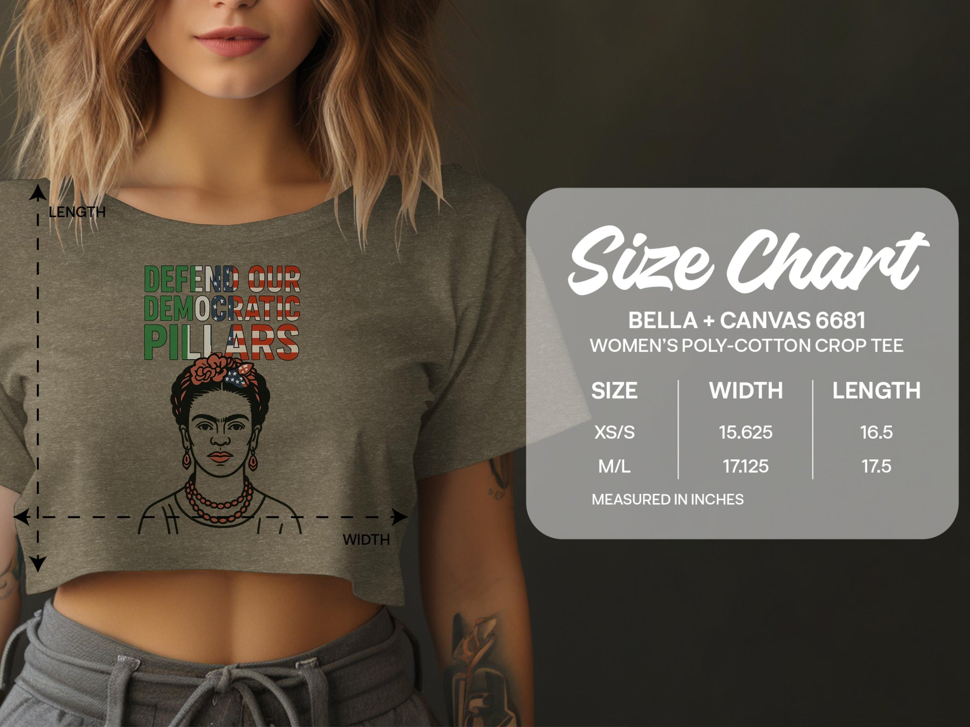 Defined Our Democratic Pillars Women's Crop Tee product