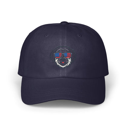 Patriotic Dog With Sunglasses Embroidered Hat product