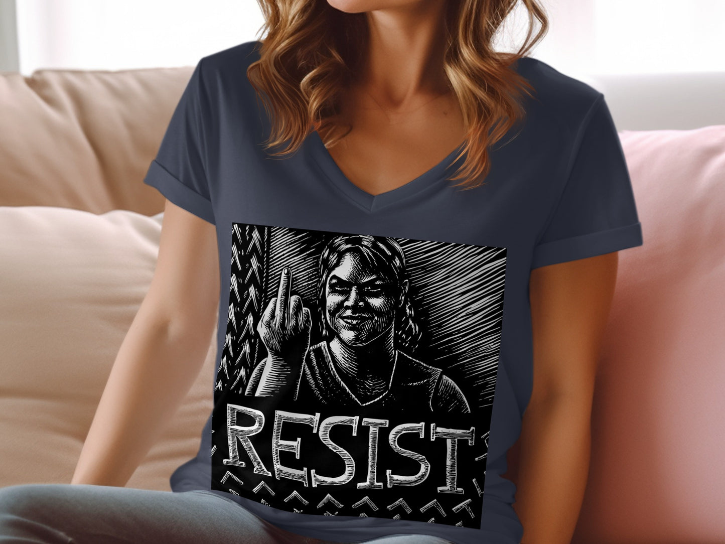 Resist Graphic Tee Shirt Women's Casual Top