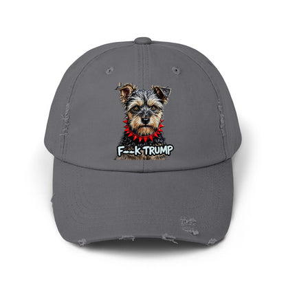 Dog Wearing Spiked Collar Hat Anti Trump Hat Product