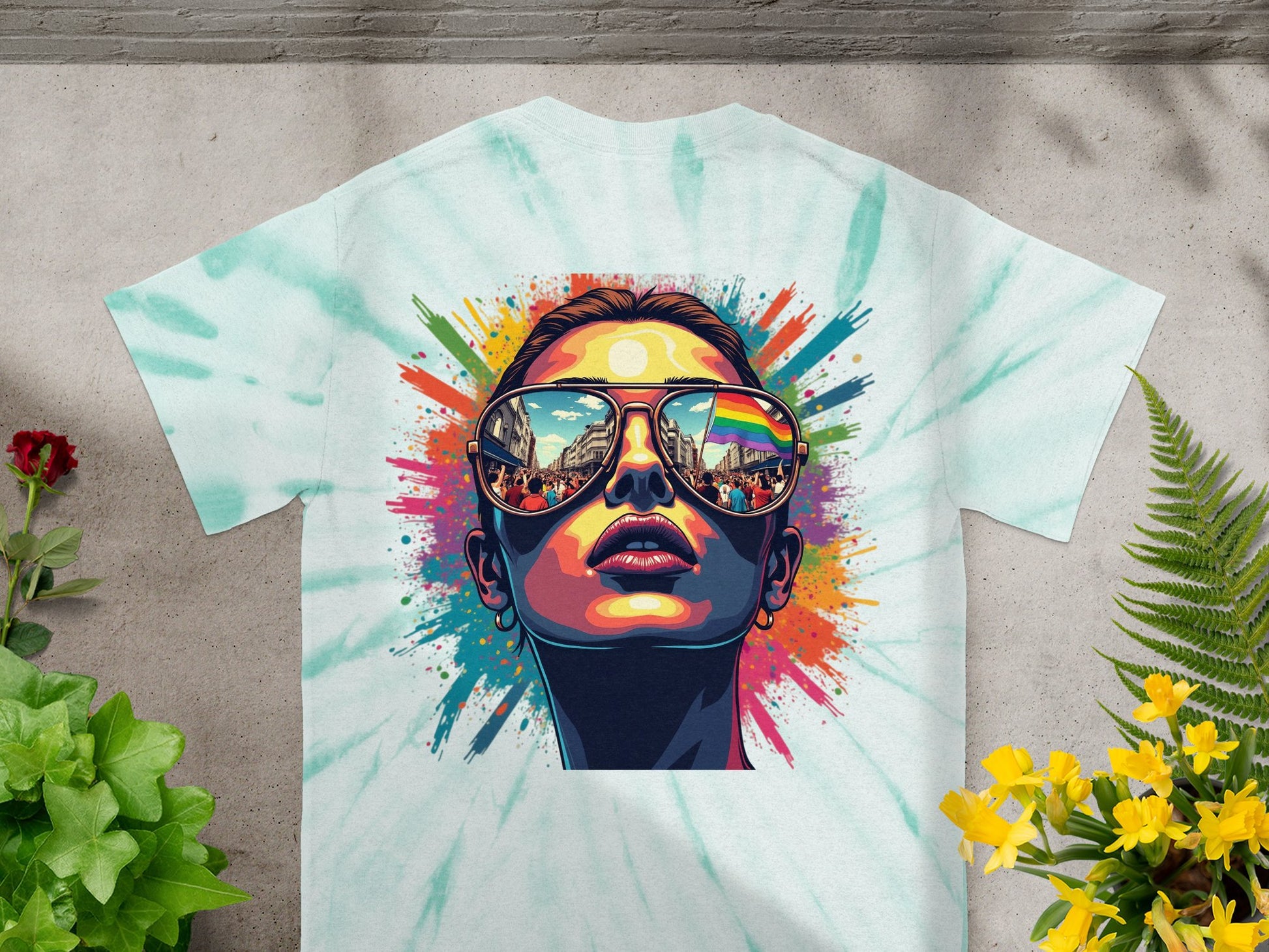Vibrant Reflection Sunglasses Graphic T-shirt product type