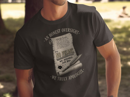T-shirt with "We the People" excerpt and "NO FELONS" text.