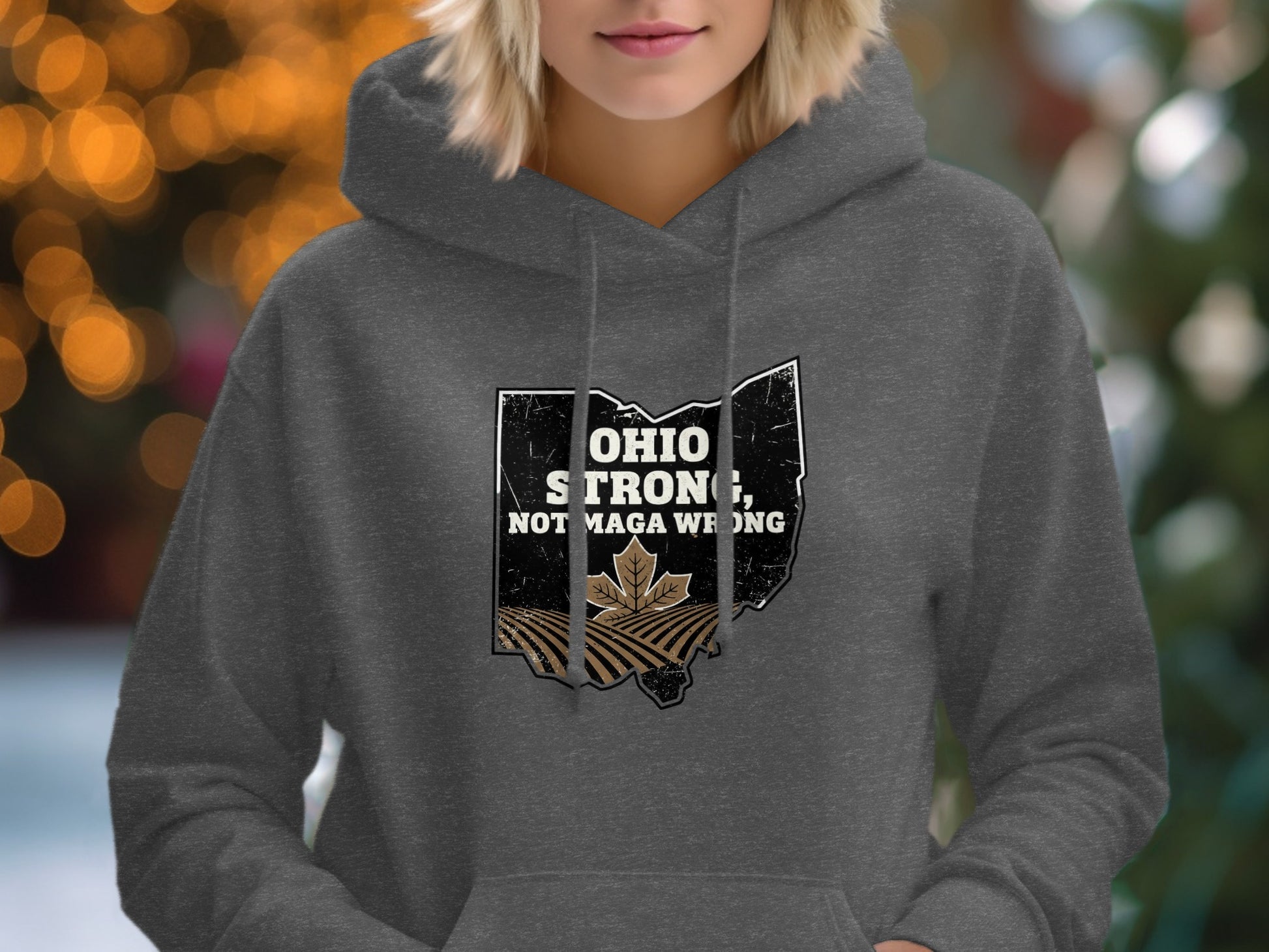 Ohio Strong Not Maga Weak Long Sleeved Hoodie product
