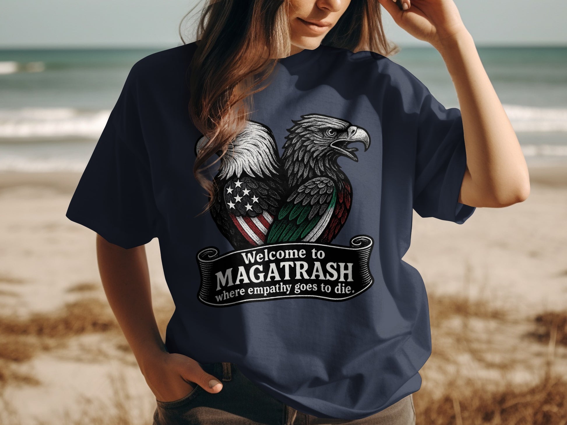 Welcome To MAGATRASH Eagle Graphic T-Shirt product