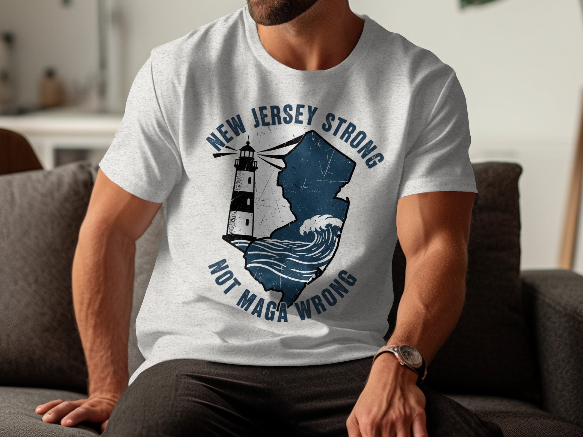 New Jersey Strong Not Maga Wrong Short Sleeve product