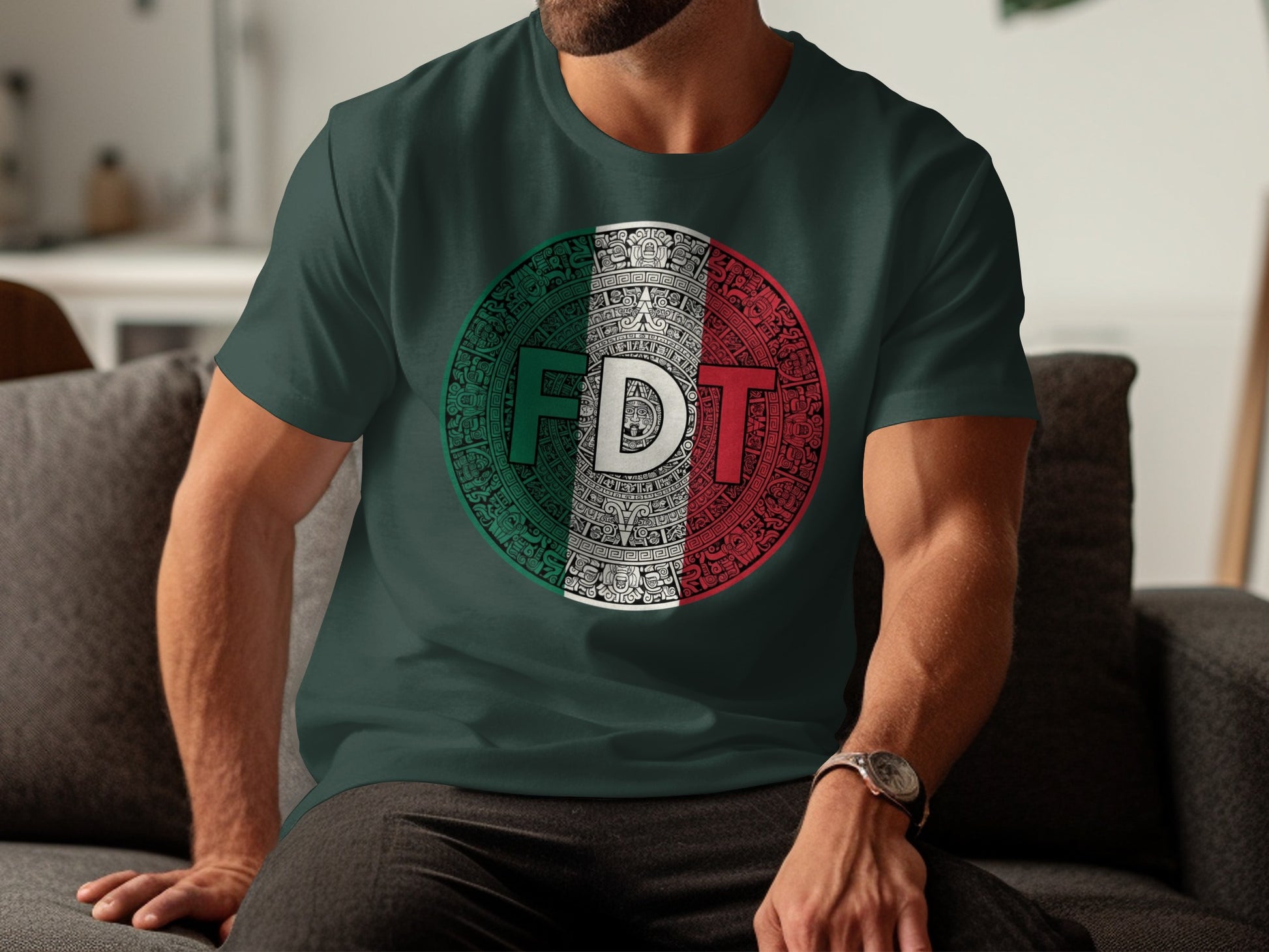 FDT Mexican Flag Inspired Aztec Calendar Design product