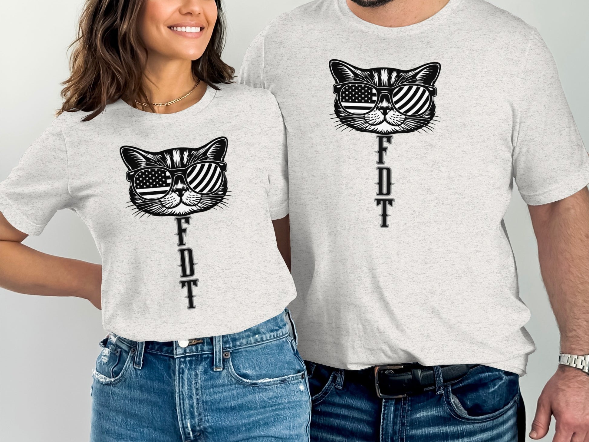 Cat with Sunglasses Patriotic FDT Graphic Tee product type