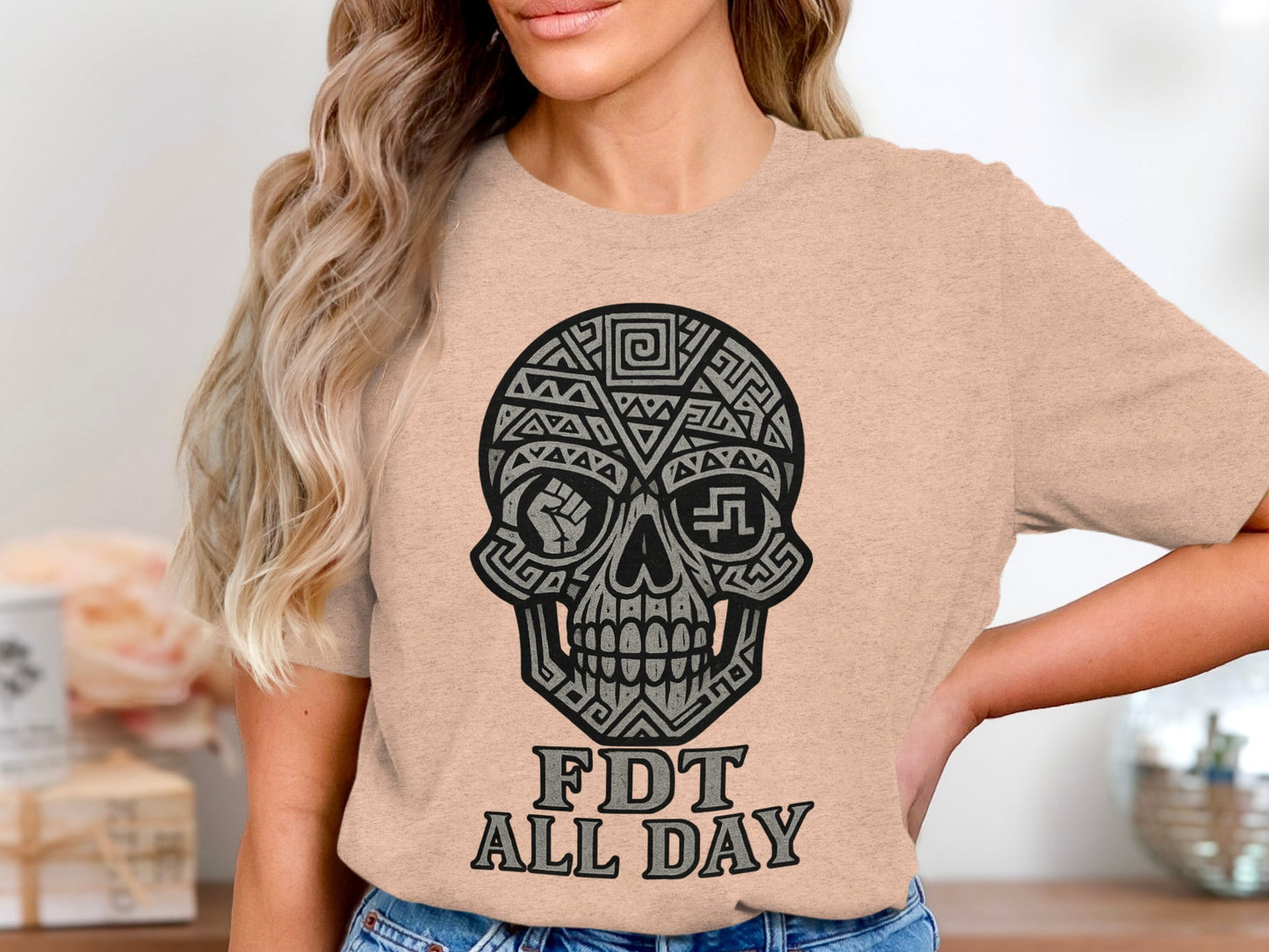 FDT All Day Graphic Skull Design Tee Product