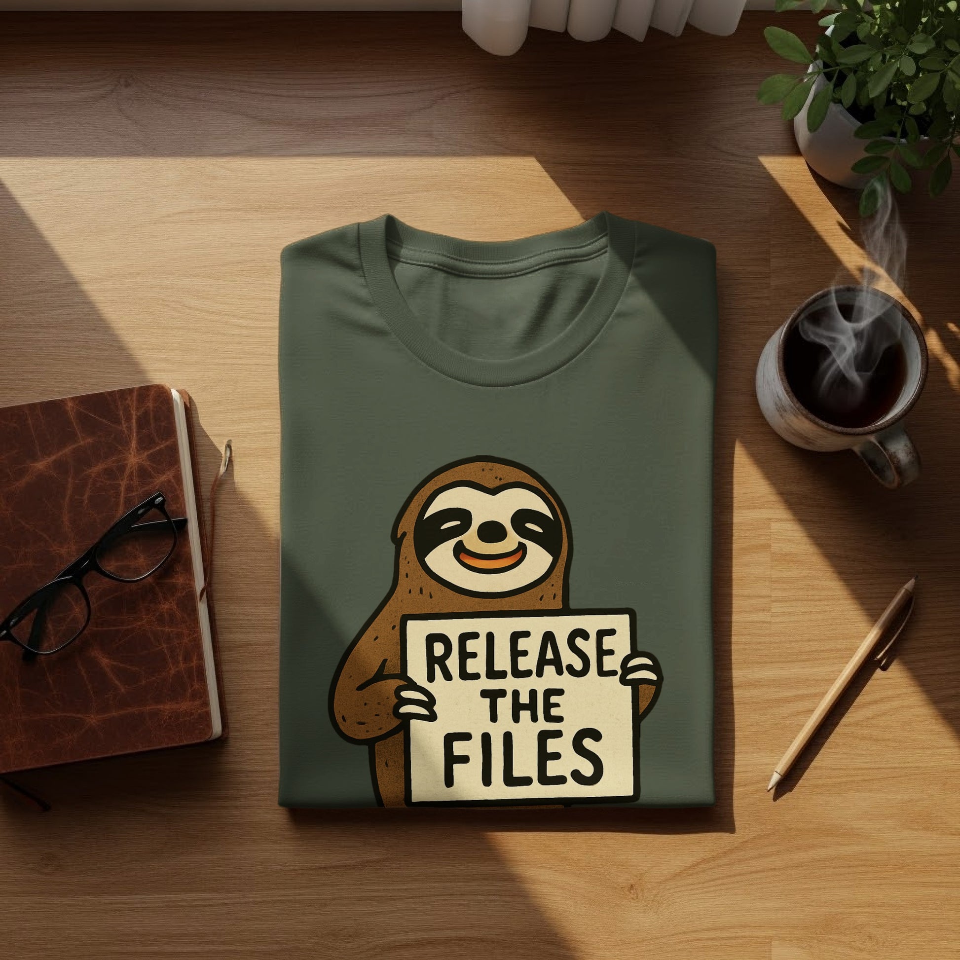 Funny Sloth Release the Files Graphic T-shirt product type