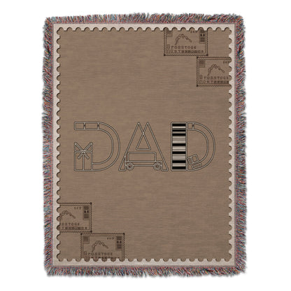 Unique Postage Stamp Design Dad Throw Blanket product