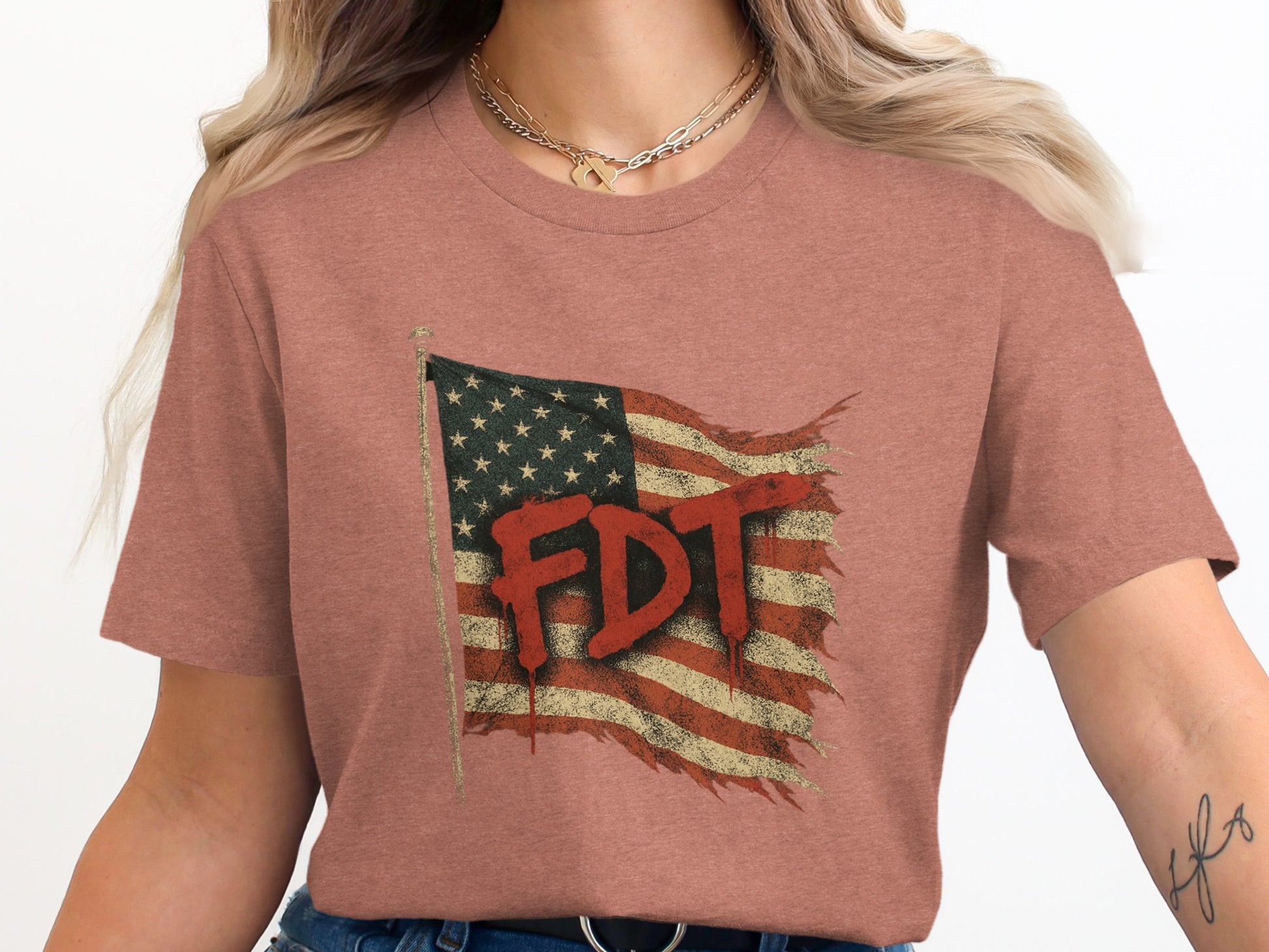 Distressed American Flag FDT Graphic Tee product type