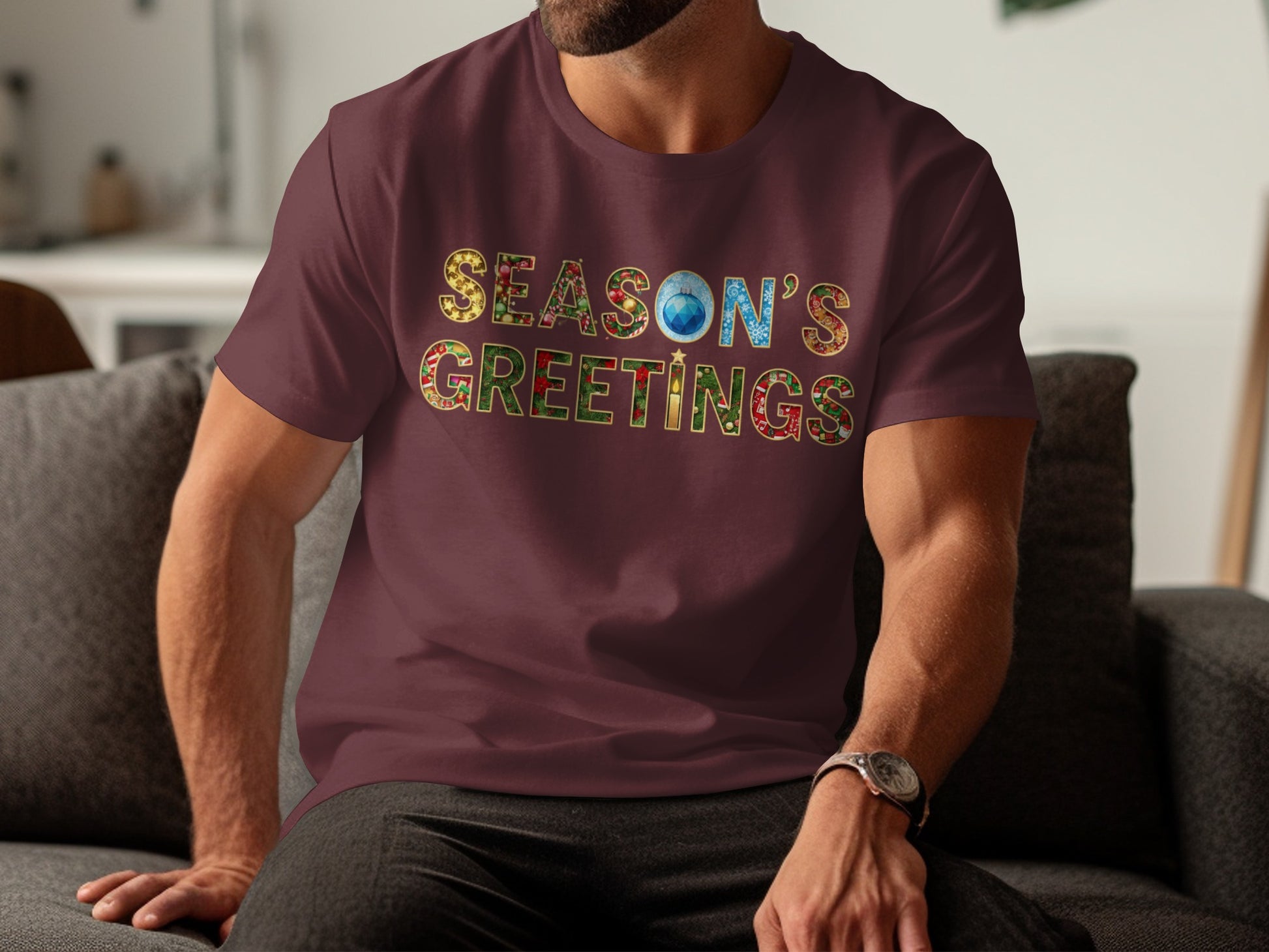 Season's Greetings Holiday Message Design Shirt