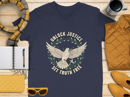 Unlock Justice Set Truth Free Graphic T-Shirt