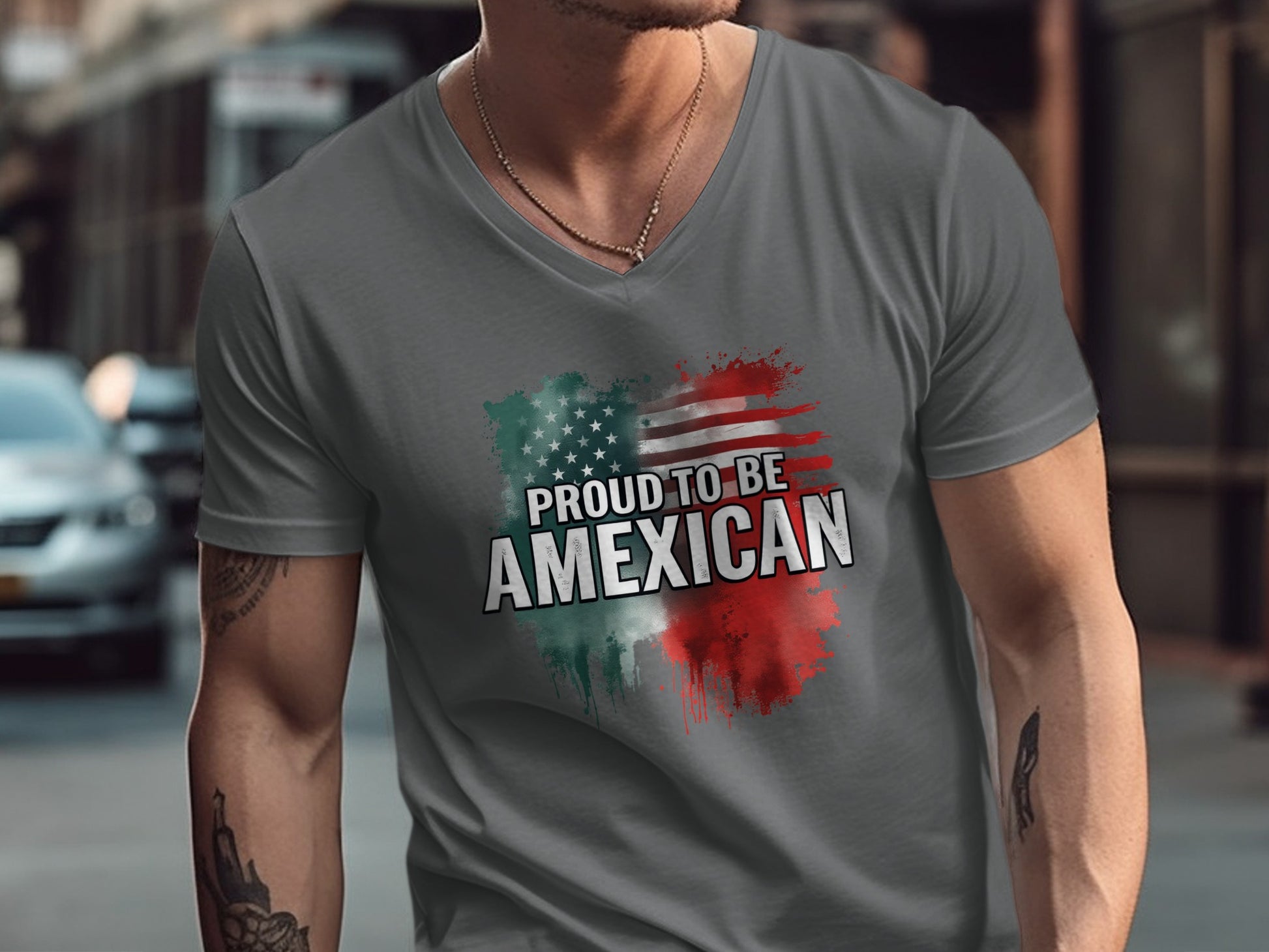 Proud to Be AMEXICAN Design T-Shirt product type